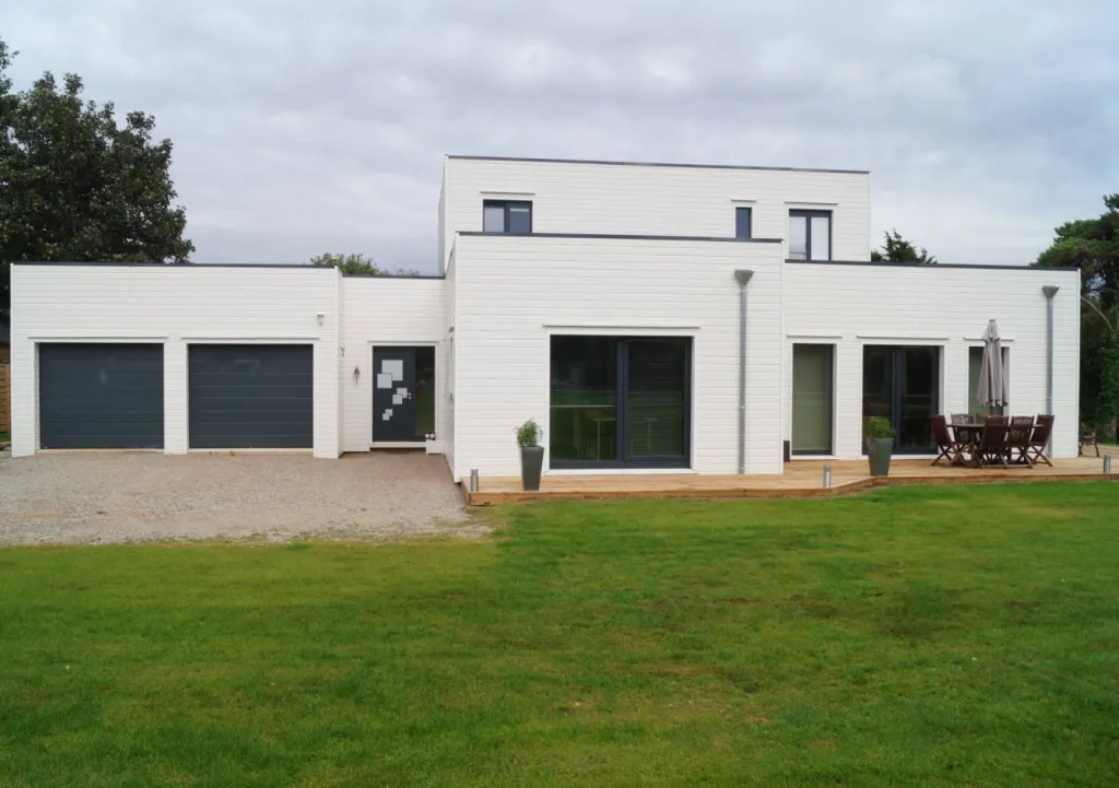 Maison contemporaine toit plat Rouen seine maritime 76