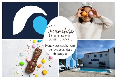 Joyeuses pâques - piscine coque polyester