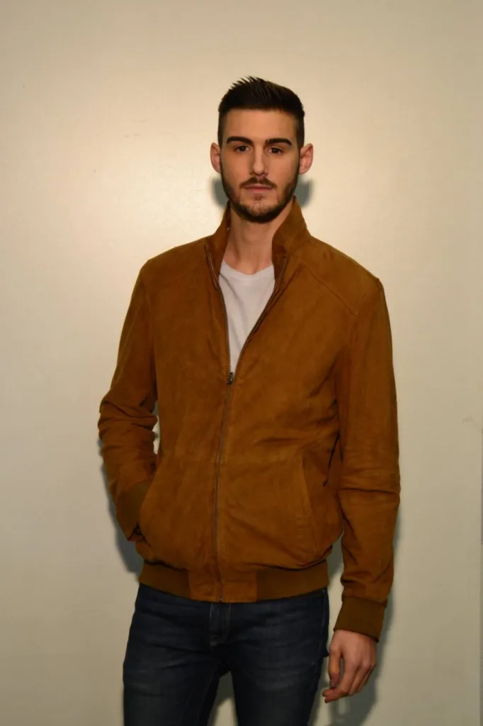 blouson peau teddy homme
