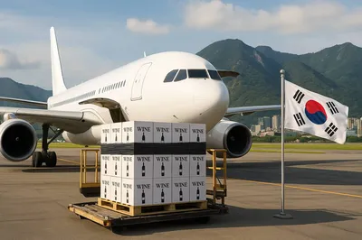 Gestion de transport de vin français vers la Corée du Sud