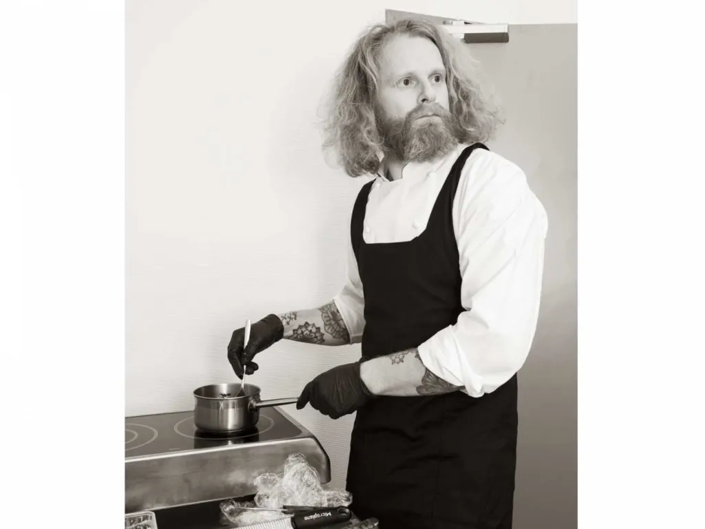 Reportage photographique culinaire à Lyon chef en cuisine Nicolas Pourcheresse