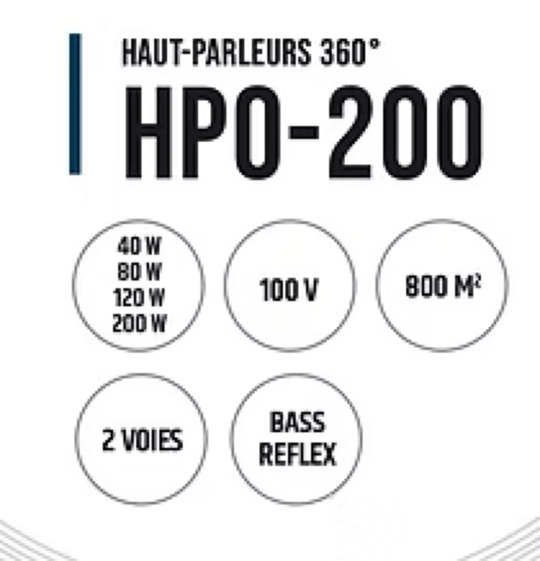 ENCEINTE 200W LIGNE 100V 360° (SON360)