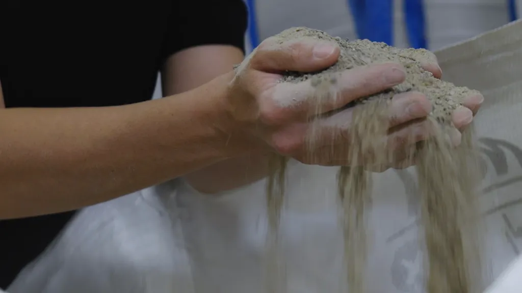 Notre sable recyclé : du béton concassé