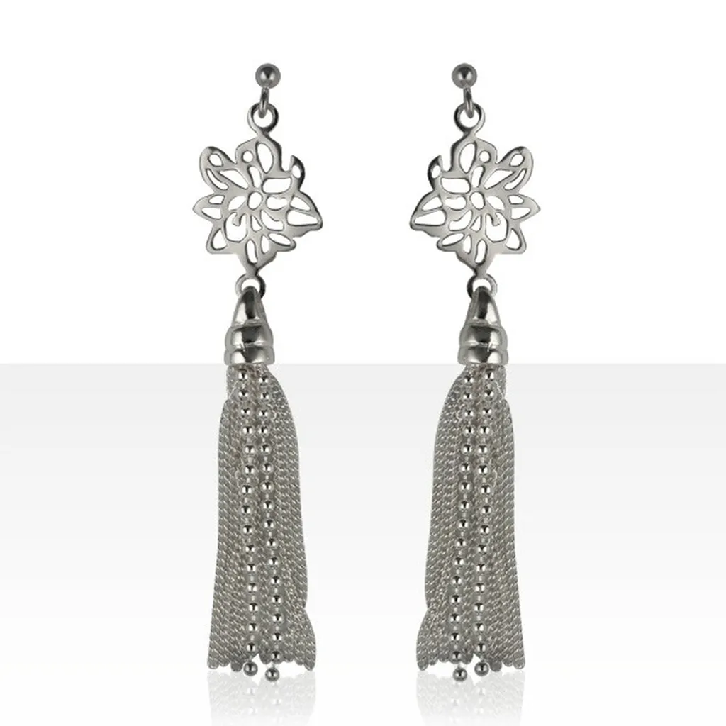 Boucles d'oreille argent la teste