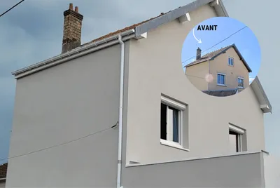 Isolation exterieur le havre resultat avant apres.