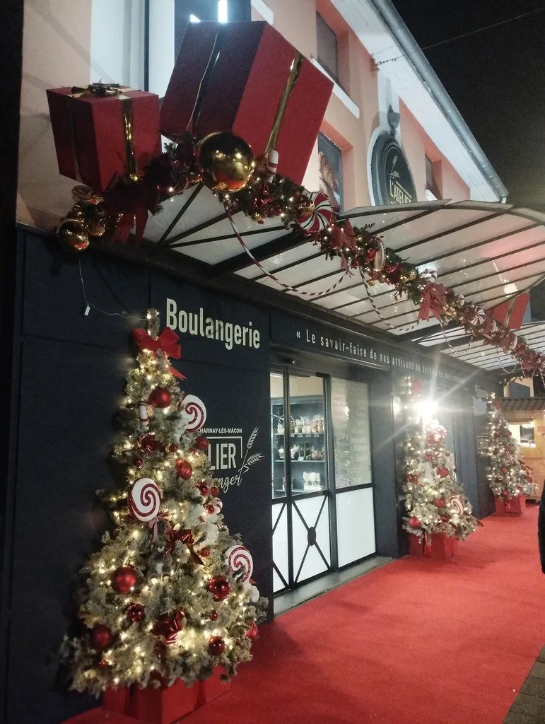 Décoration de Noël de la boulangerie 