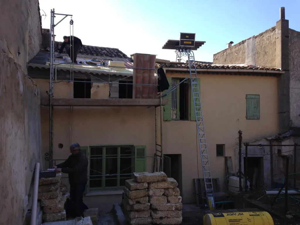 toiture en cours de travaux