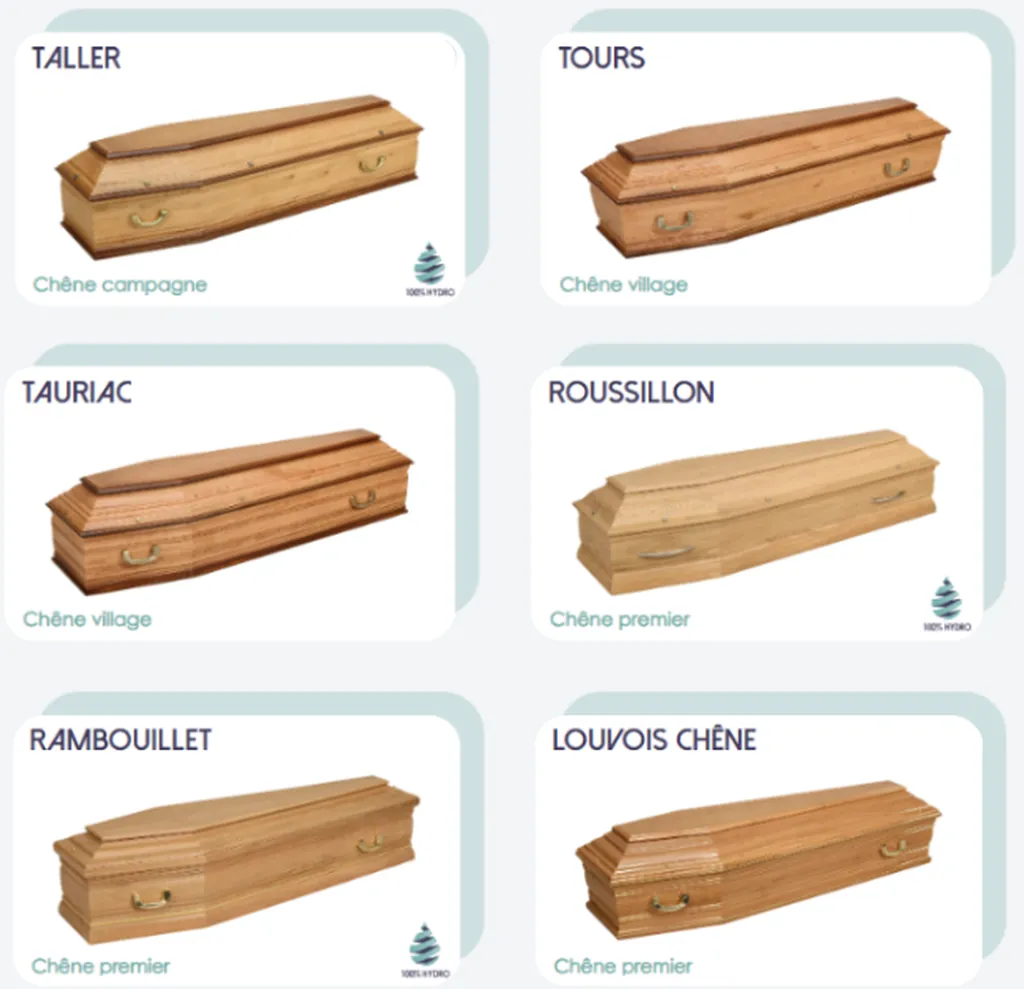 Catalogue de cercueil pour crémation en bois avec prix dès 1260€ à Haguenau près de Val de Moder