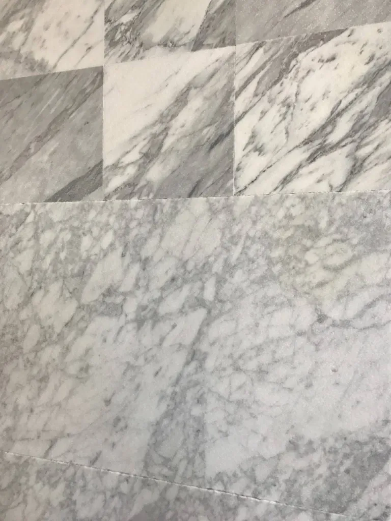 Dallage en marbre blanc de Carrare UZES Gard 30