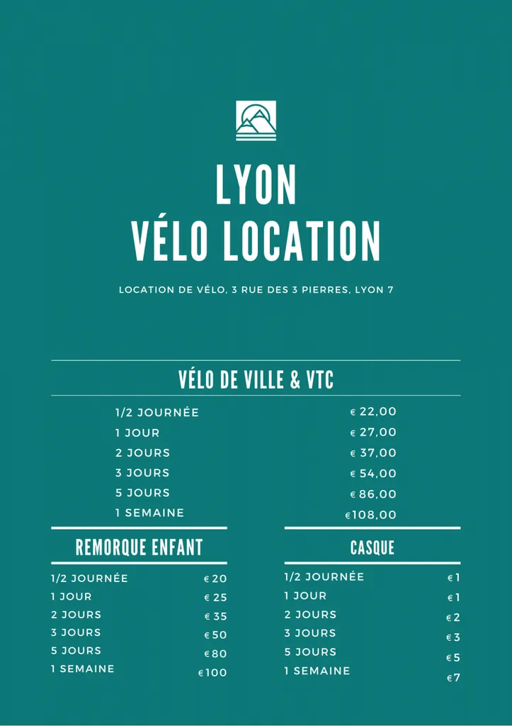 Location de vélo de ville compact en presqu'île de Lyon