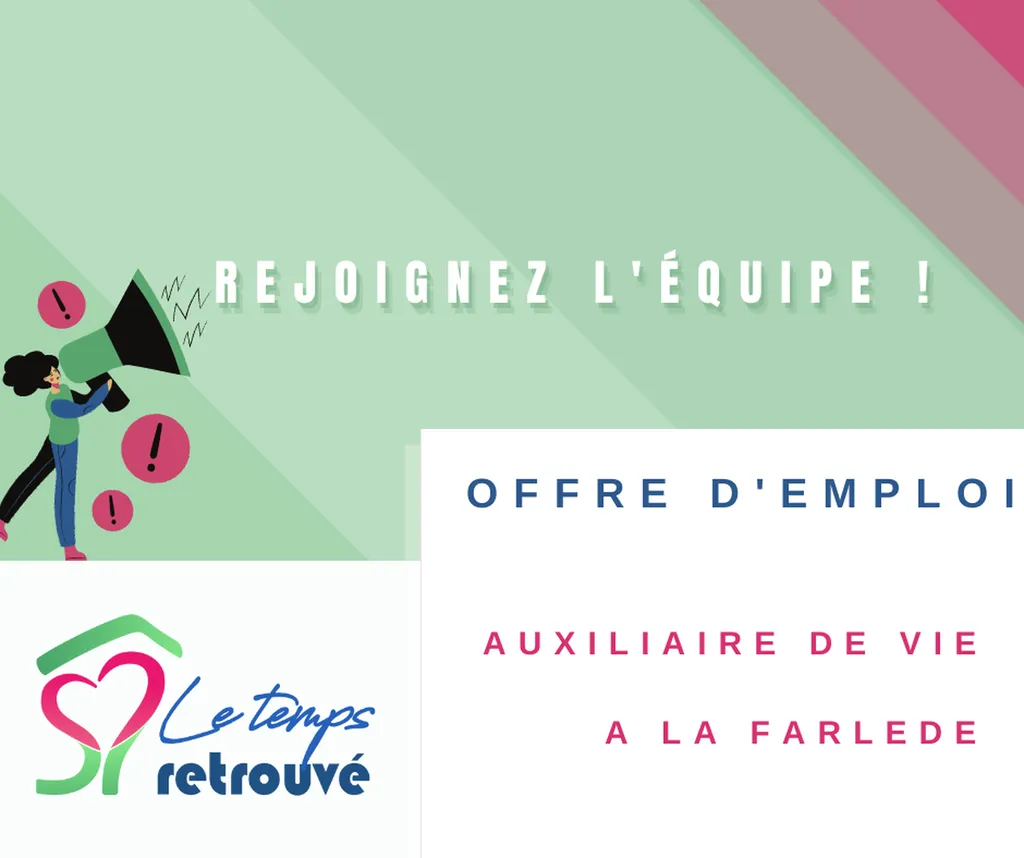 Offre emploi auxiliaire de vie à La Farlède et alentours