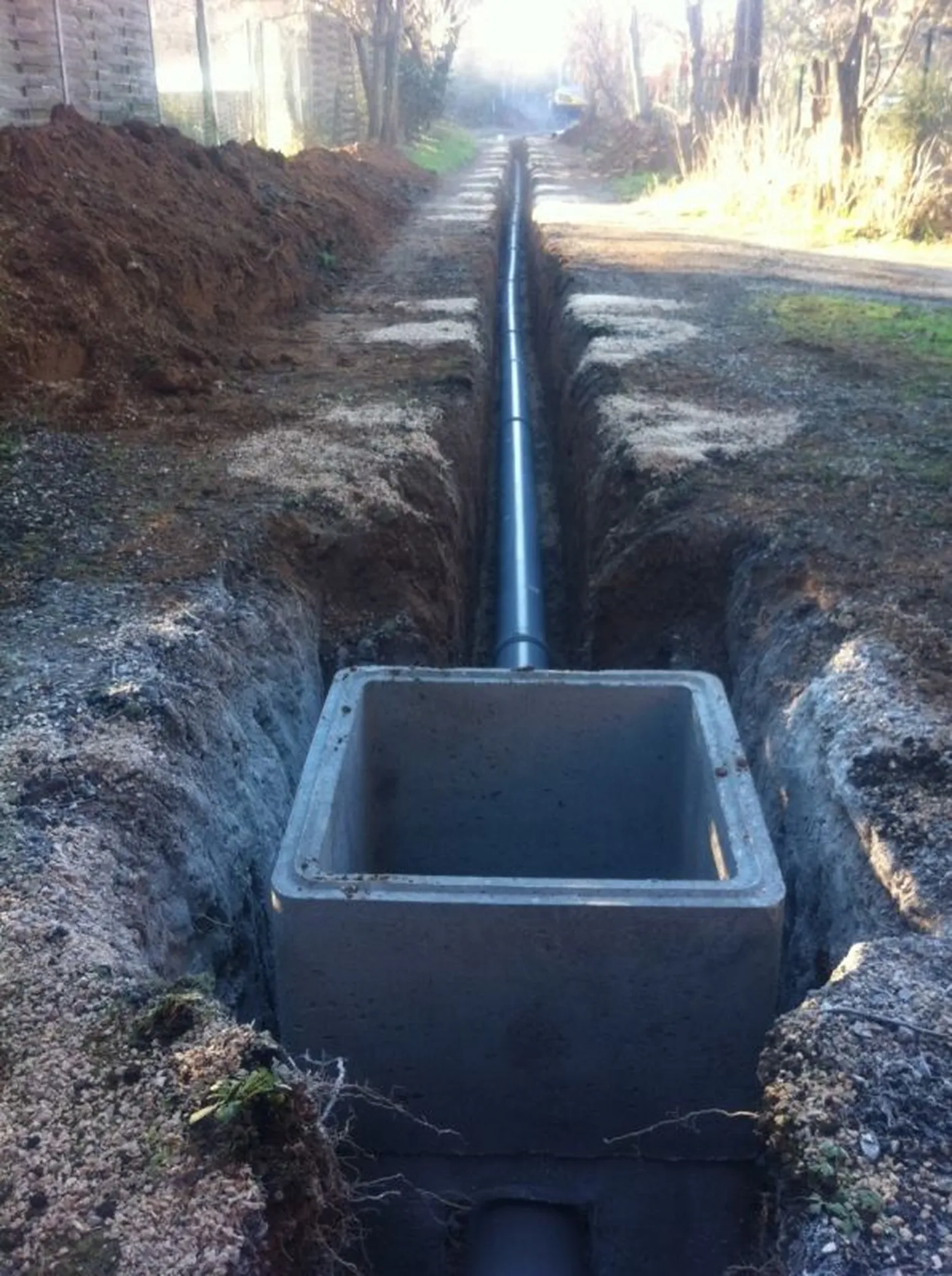 Réalisation d'un tout à l'égout sur Aix Les Milles