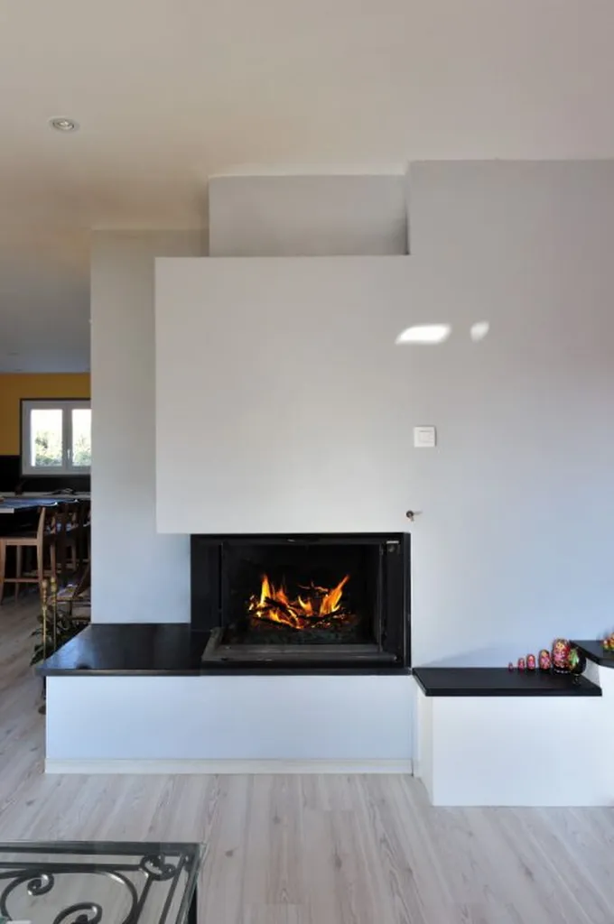 Cheminée d'angle sur mesure en Gironde