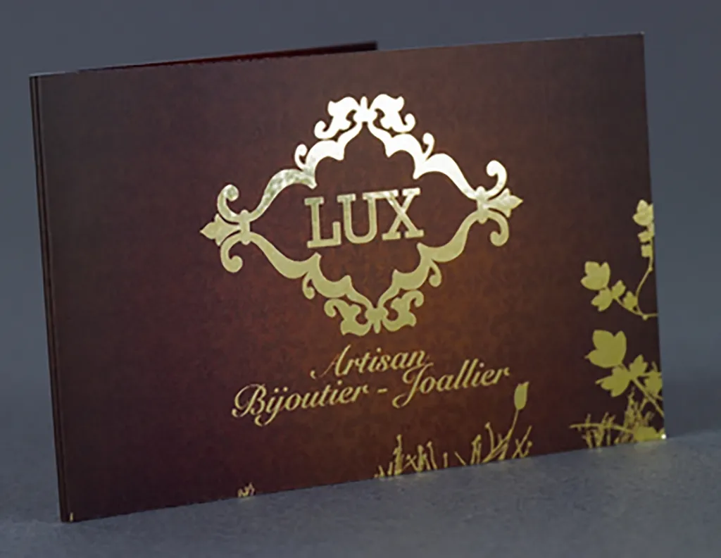 graphiste marseille aubagne aix en provence propose création graphique et impression de carte dorure prestige à petit prix