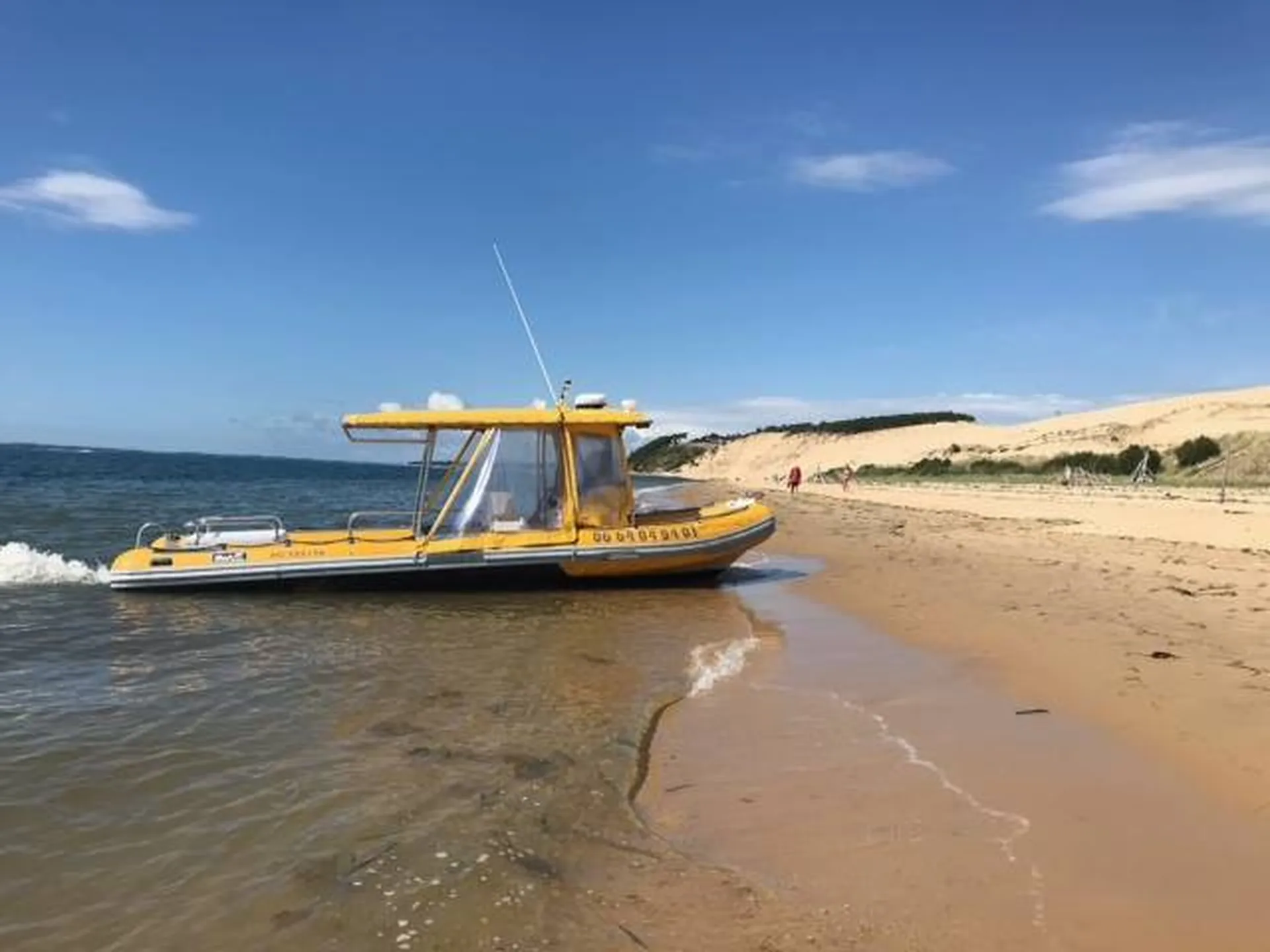 Esacle à la dune du Pilat en bateau taxi privé