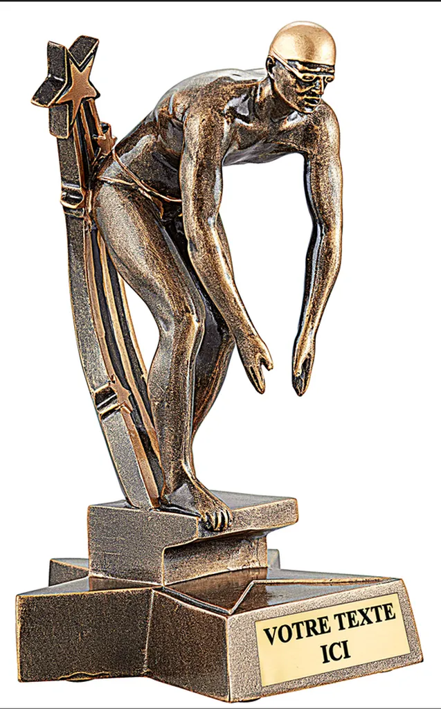 TROPHEE NATATION N° 2 RESINE - 20 CM
