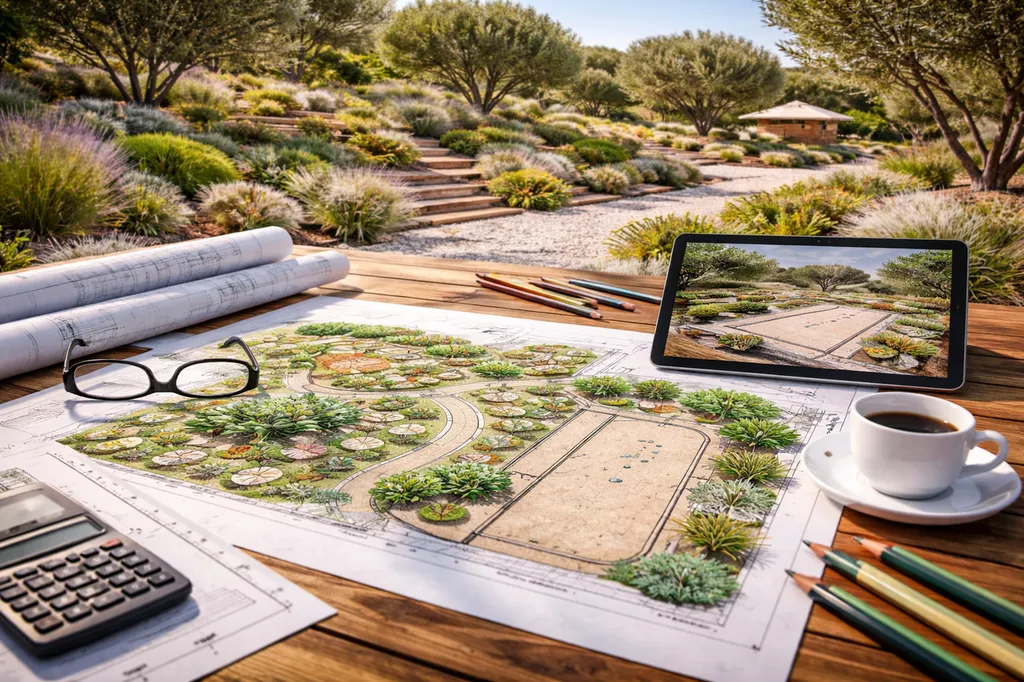 Jardin méditerranéen haut de gamme : projet paysager personnalisé