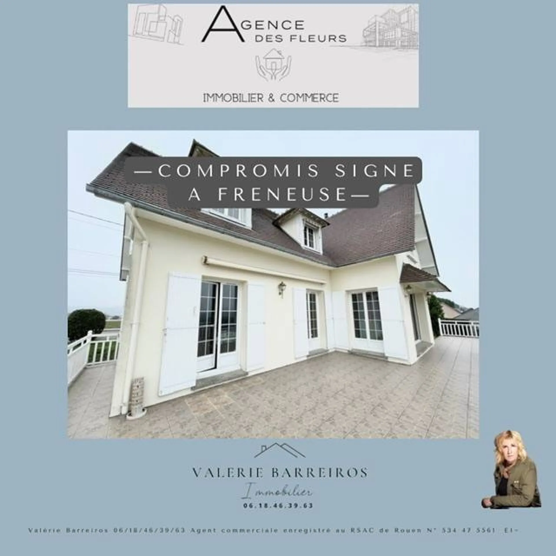 A saisir maison de 131 m² habitables édifiée sur 1800 m² de terrain sur la commune de FRENEUSE 76410