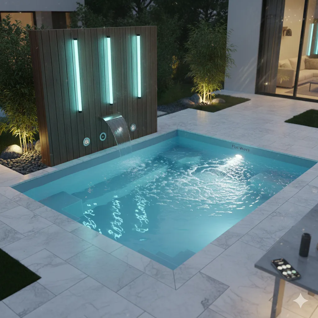 Mini piscine Novas R Zen Line, havre de détente compact et élégant pour moments bien-être chez vous toute l’année