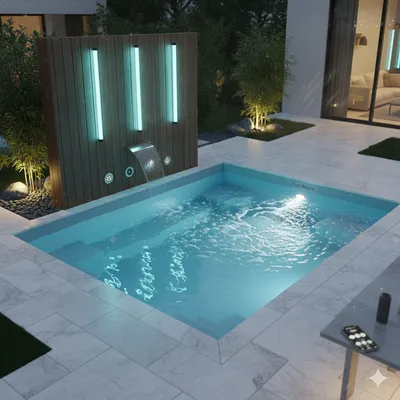 Mini piscine Novas R Zen Line, havre de détente compact et élégant pour moments bien-être chez vous toute l’année