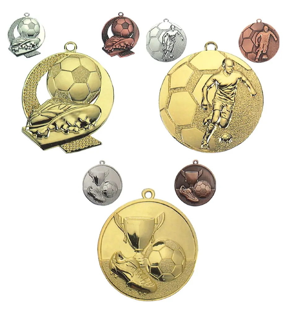MEDAILLES FOOTBALL DIAMETRE 50 MM EN RELIEF