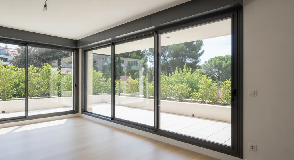 Installer une baie coulissante en aluminium sur mesure pour ouvrir votre salon vers l'extérieur à Cannes proche de Grasse