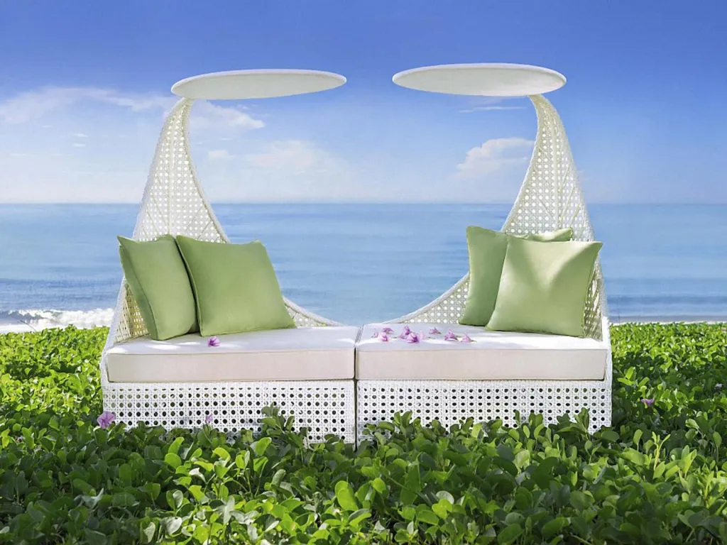 Sofa tressé blanc COCONUT