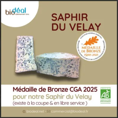 Le Saphir du Velay bio récompensé au Concours Général Agricole de Paris 2025