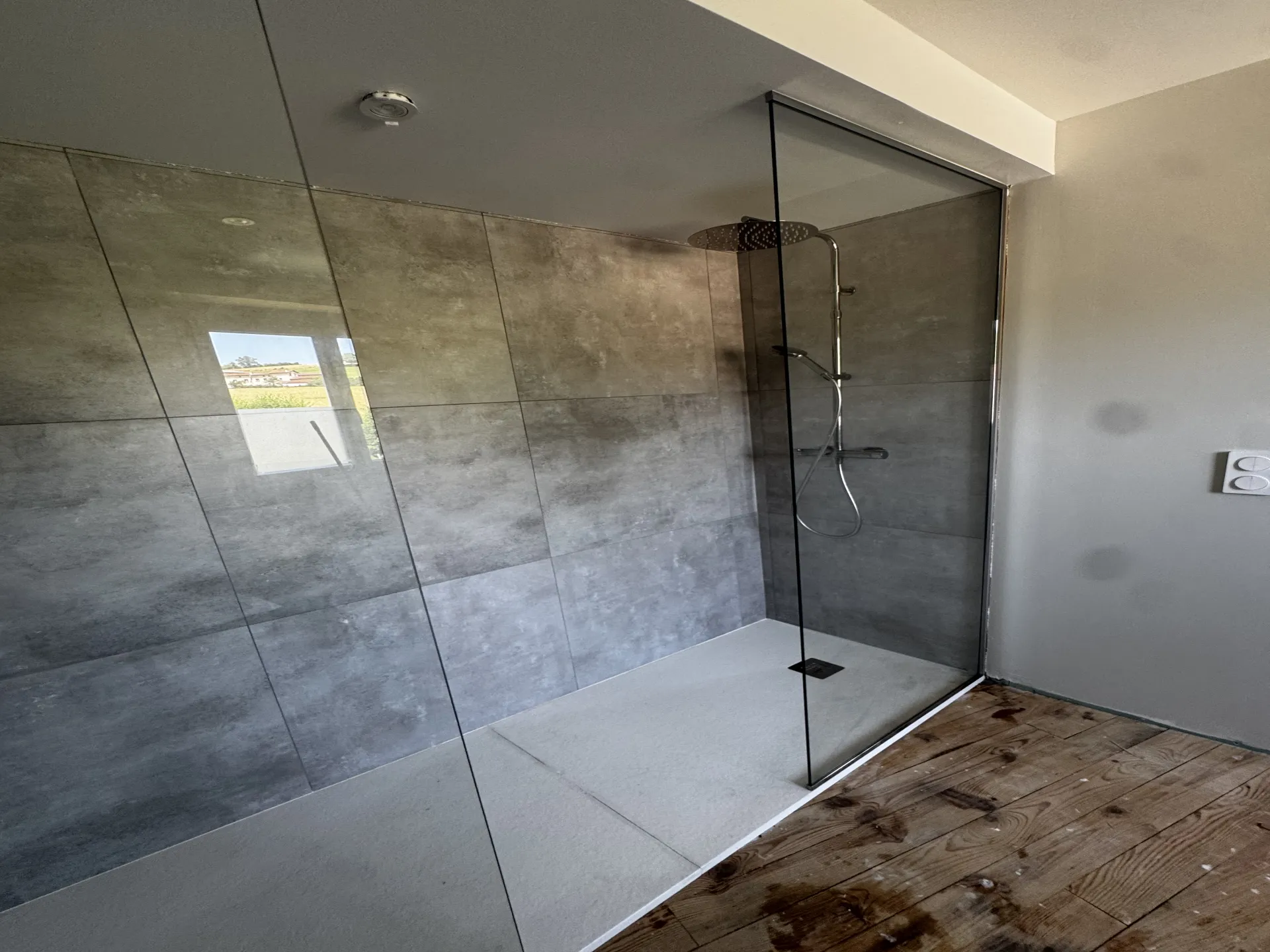 Paroi de douche en verre trempé sécurit