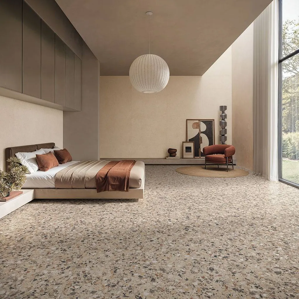 Carrelage granito dans une chambre au style épuré à Barentin