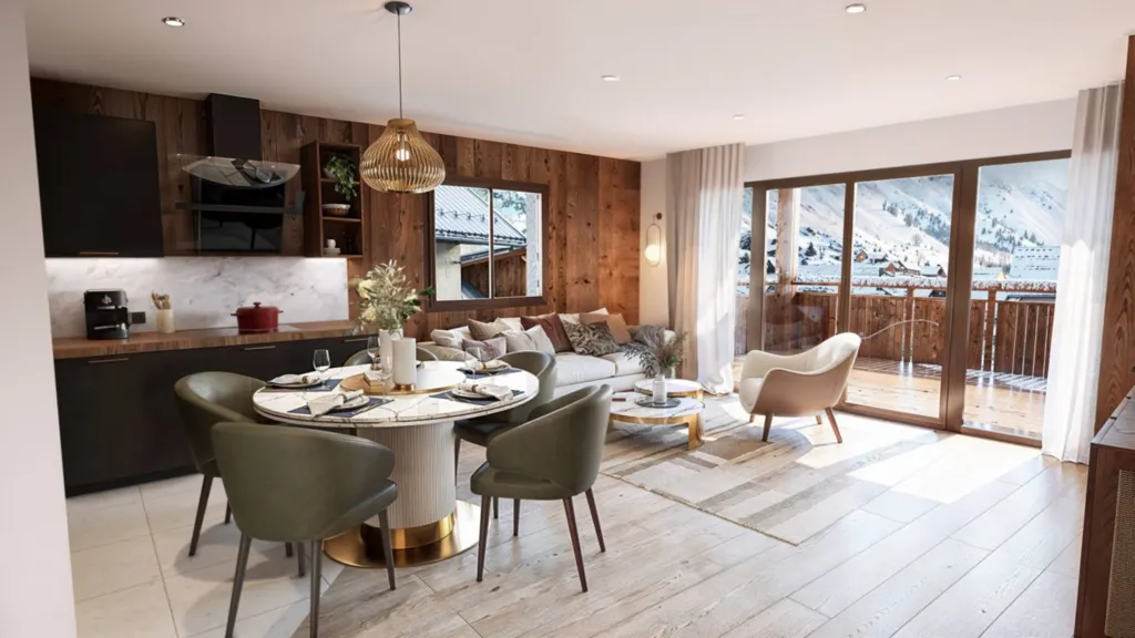 Appartement T3 à vendre à Saint-Sorlin-d'Arves avec une vue Montagne et Accès Ski aux Sybelles