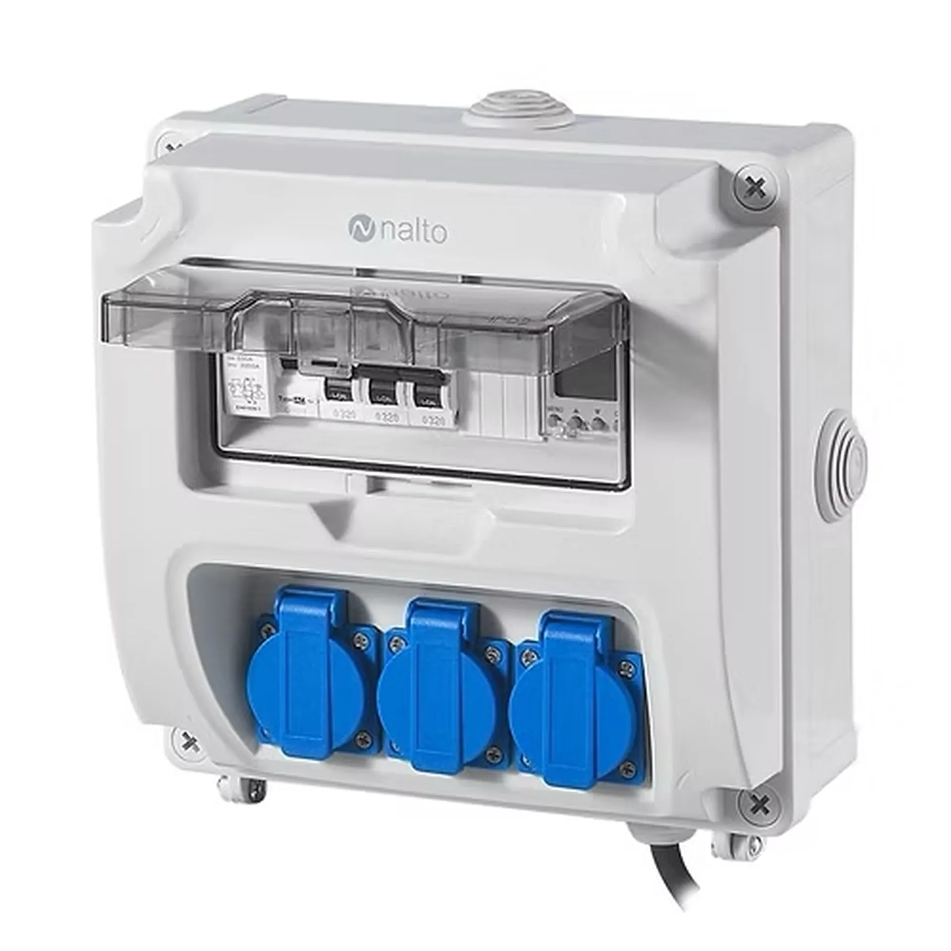 COFFRET ETANCHE AVEC HORLOGE 3 PRISES