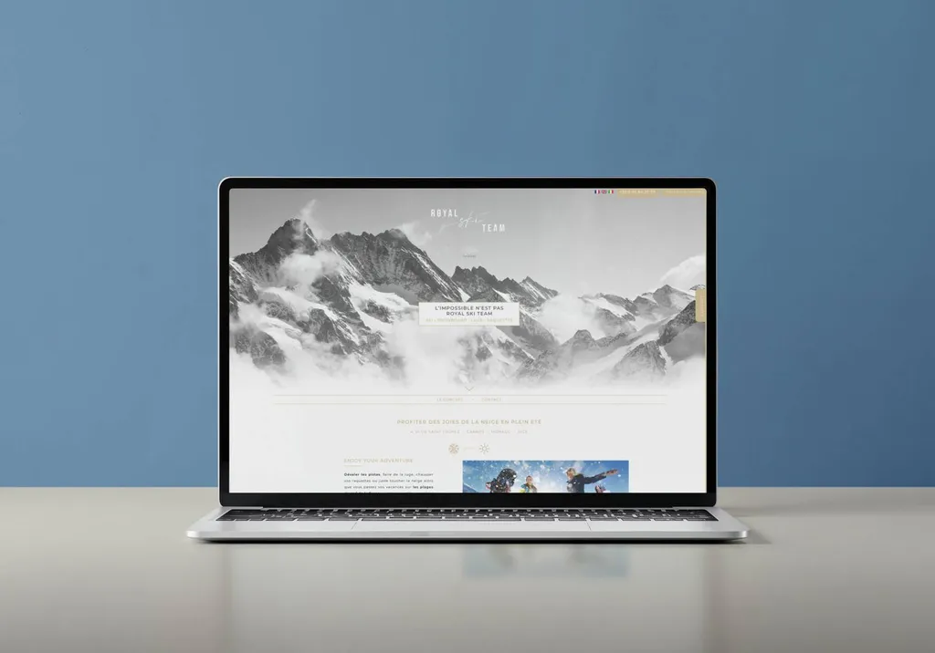 graphiste création de site internet pour organisation de séjour en montagne