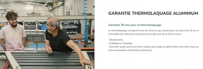 Garantie 30 ans thermolaquage portail aluminium haute durabilité