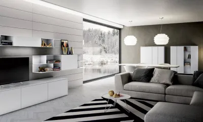 Photo d'un modèle de living italien sur mesure moderne avec pose à Saint Cyr sur Mer dans le Var