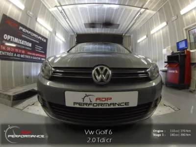 Reprogrammation moteur golf 6 2.0 Tdi 110 cv