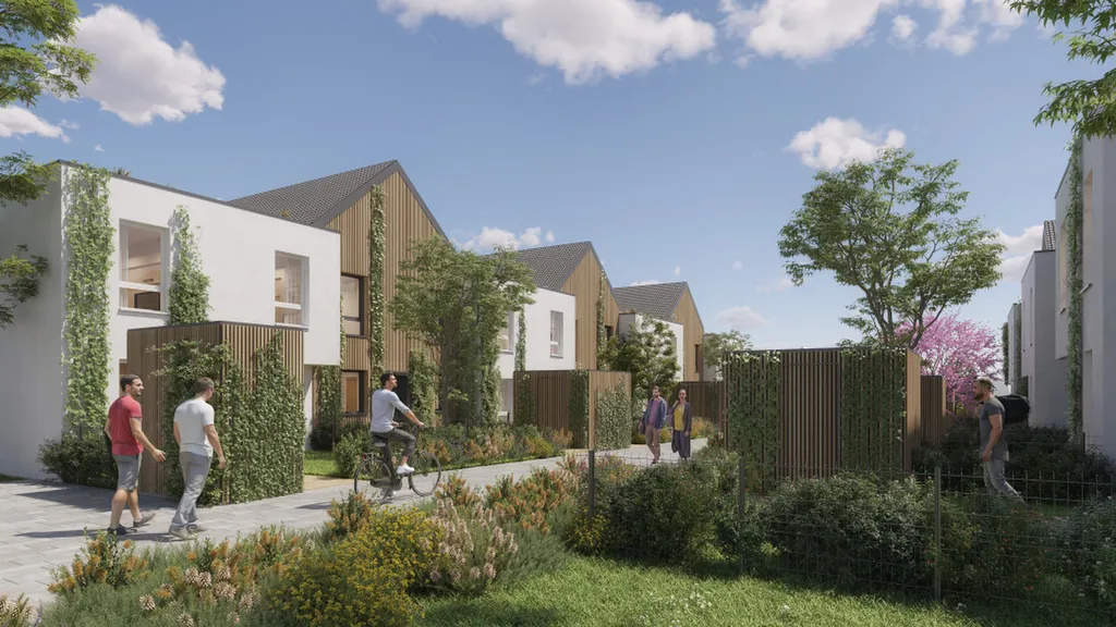 Maisons neuves avec jardin clôturé à Pfulgriesheim près de Strasbourg — 14 maisons contemporaines T4 dans le Kochersberg alsacien