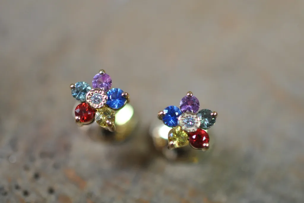 Boucles d'oreilles fleur 