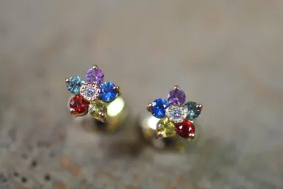 Boucles d'oreilles fleur 