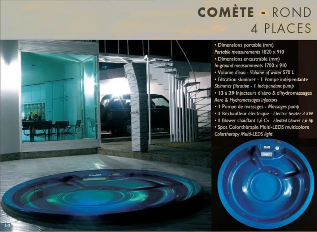 SPA COMETE ROND 4 PLACES