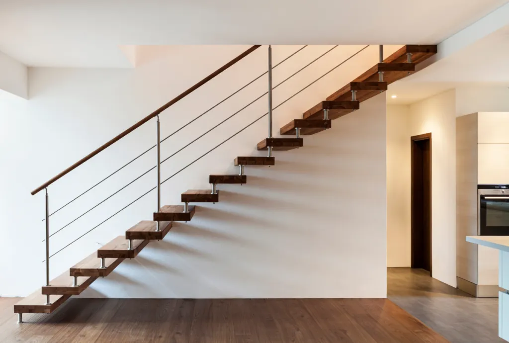Pose d’escalier suspendu ou tournant quart ou demi-tournant à Saint-Didier-au-Mont-d’Or, structure métal ou bois selon vos envies
