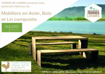 Catalogue Mobiliers Acier/Lin recyclé ou bois SQUARE par TERRES DE LOISIRS