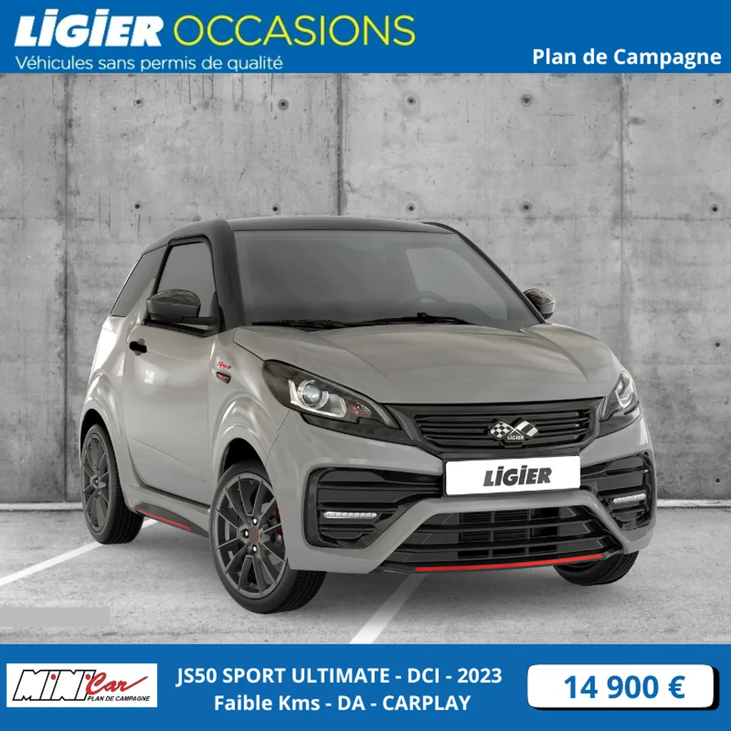 Voiture sans permis LIGIER JS50 Sport Ultimate d'occasion dans les Bouches du Rhône