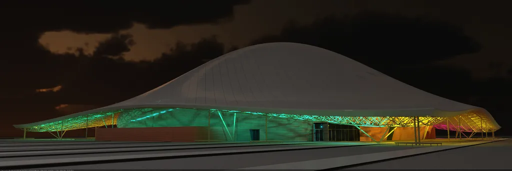 3D vue extérieure Parc des Expositions d'Abidjan