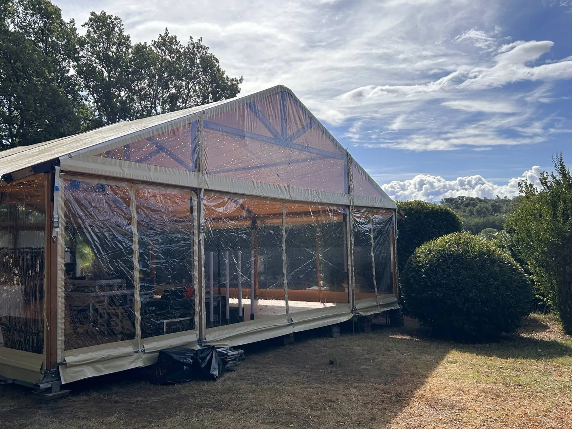 Location chapiteau Woodline plaquage bois - 10m