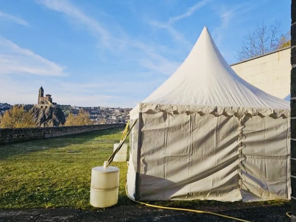 Lestage avec plots à eau