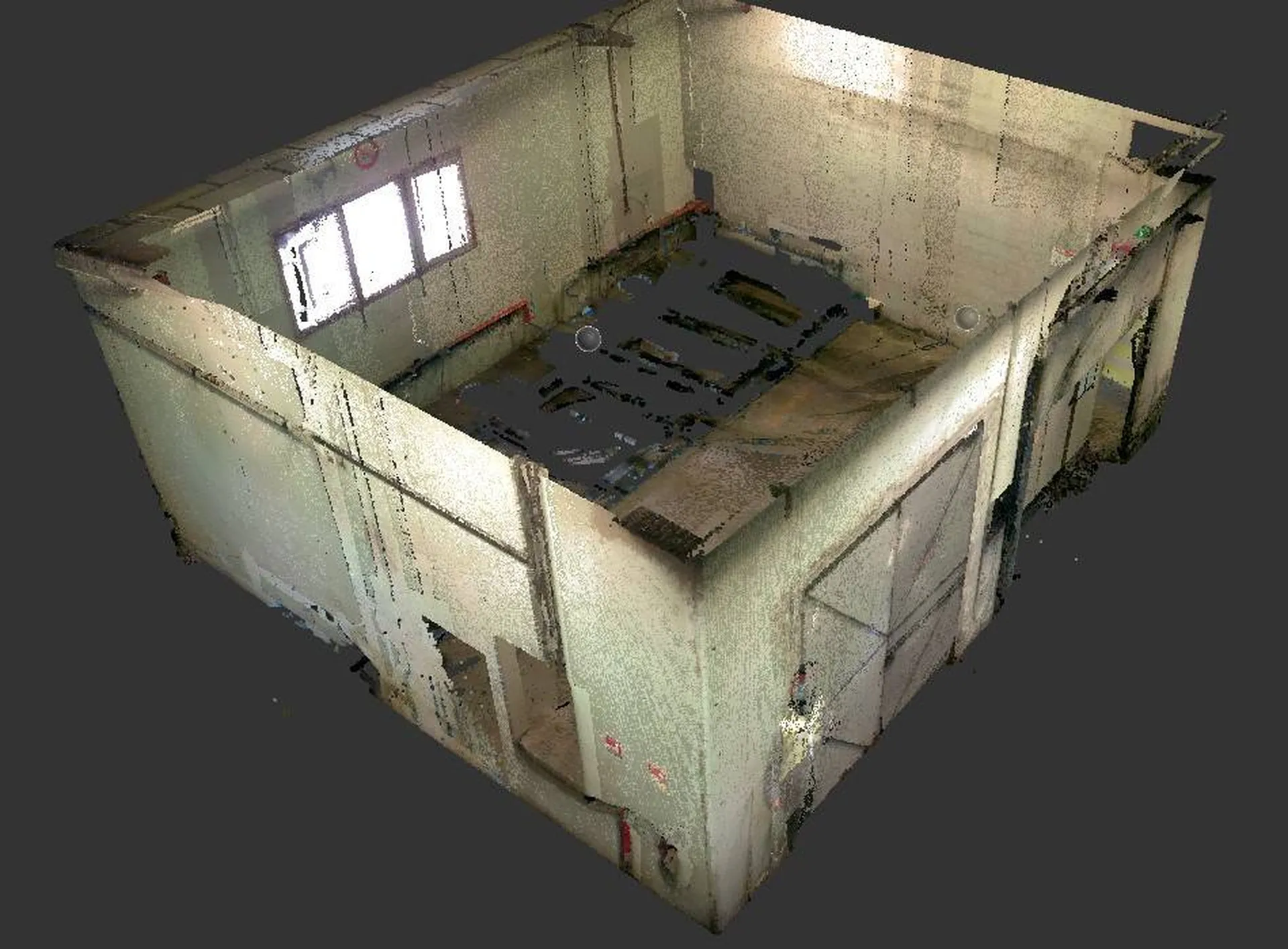 Le scan 3D de la salle des machines nettoyé