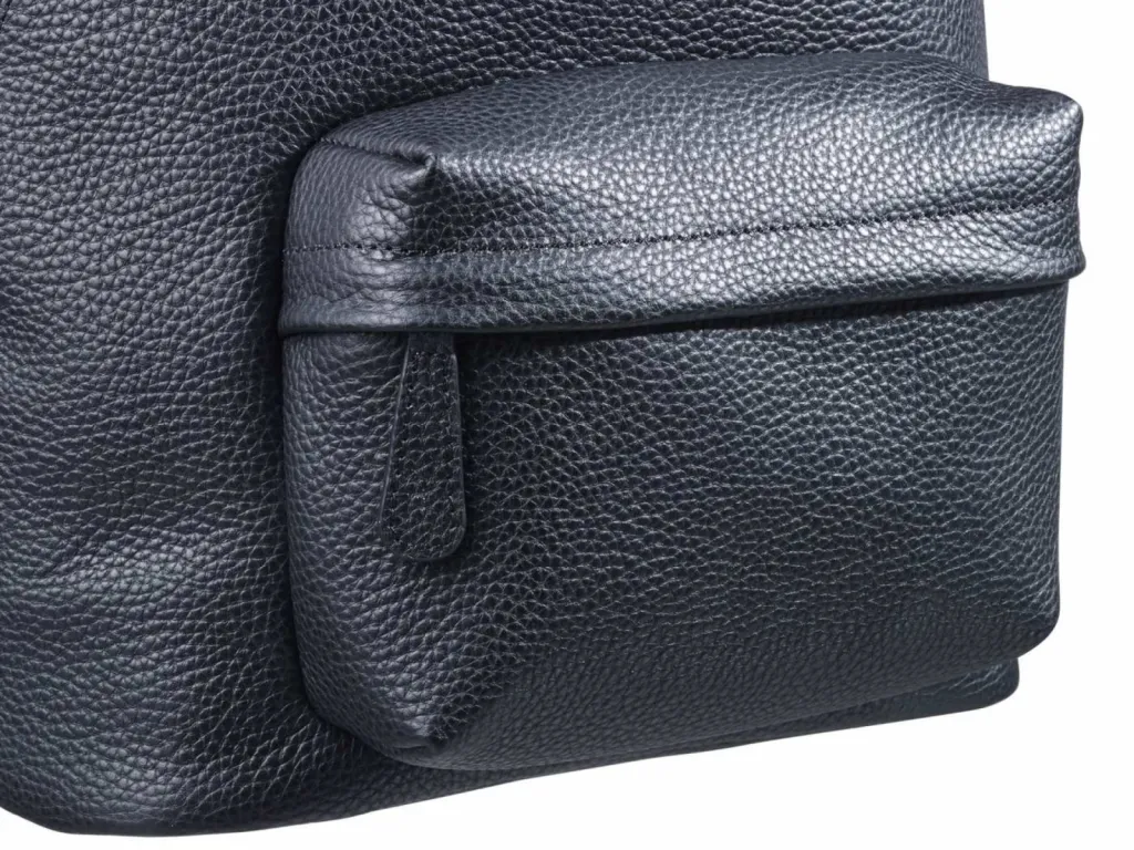 photo maroquinerie, bagagerie Bexley sac à dos homme cuir noir détail poche