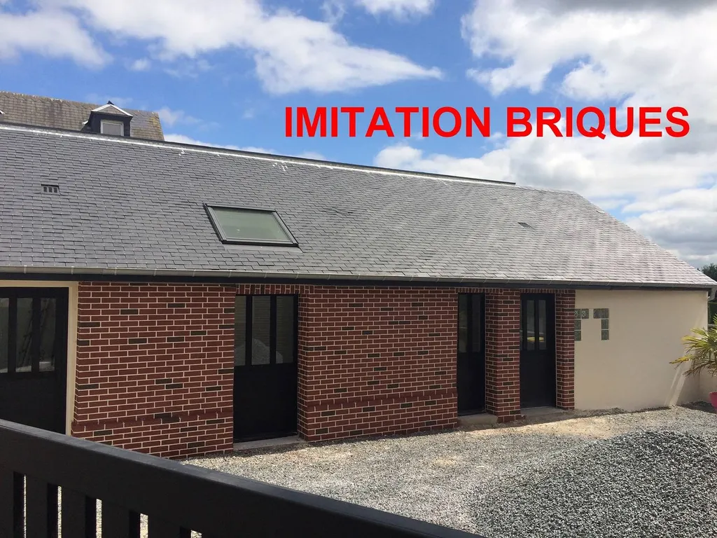 Refaire une façade imitation brique rouge près de Dieppe 76