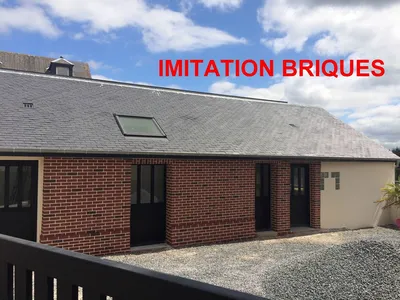 Refaire une façade imitation brique rouge près de Dieppe 76